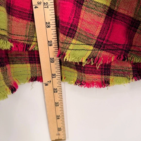 BDG Urban Outfitters One Way or Another Plaid Flannel Shirt Womens Medium Pink - Picture 10 of 12